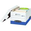 imageBankers Box 20 Pack RKIVE HeavyDuty File Storage Boxes FastFold LiftOff Lid Letter WhiteBlue20Pack