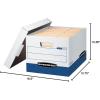 imageBankers Box 20 Pack RKIVE HeavyDuty File Storage Boxes FastFold LiftOff Lid Letter WhiteBlue20Pack