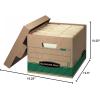 imageBankers Box 20 Pack STORFILE MediumDuty 100 Recycled File Storage Boxes FastFold LiftOff Lid LetterLegal KraftGreen12Pack