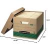 imageBankers Box 20 Pack STORFILE MediumDuty 100 Recycled File Storage Boxes FastFold LiftOff Lid LetterLegal KraftGreen20Pack