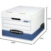 imageBankers Box 30 Pack STORFILE MediumDuty File Storage Boxes FastFold LiftOff Lid LetterLegal WhiteBlue30Pack