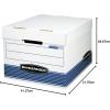 imageBankers Box 30 Pack STORFILE MediumDuty File Storage Boxes FastFold LiftOff Lid LetterLegal WhiteBluepack of 20