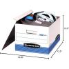 imageBankers Box 30 Pack STORFILE MediumDuty File Storage Boxes FastFold LiftOff Lid LetterLegal WhiteBluepack of 20