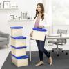 imageBankers Box Heavy Duty 20quot Plastic Letter File BoxPortable Letter