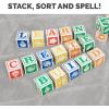 imageBankers Box at Play Heavy Duty Jumbo Cardboard Building Blocks 40 Pack Large and Medium Toy Blocks for Kids andABC123 Learning Blocks 50pk