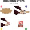 imageBankers Box at Play Heavy Duty Jumbo Cardboard Building Blocks 40 Pack Large and Medium Toy Blocks for Kids andABC123 Learning Blocks 50pk