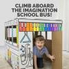 imageBankers Box at Play School Bus Cardboard Playhouse and Craft Activity for KidsSchool Bus