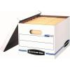 imageBankers Box 4 Pack STORFILE Basic Duty File Storage Boxes Standard Assembly Liftoff Lid LetterLegal WhiteBlueFrustrationFree Packaging