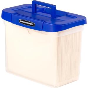 imageBankers Box Heavy Duty 20quot Plastic Letter File BoxPortable Letter