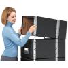 imageBankers Box 6 Pack STAXONSTEEL Maximum Space Saving Filing Cabinet Stacks 10 High Steel Frame Letter BlackLetter Size