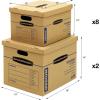 imageBankers Box Classic Moving Box 12 Pack Kit Reinforced Handles TapeFree Assembly Box with Lid 8 Small and 4 Medium Boxes 7716401Assorted Kit
