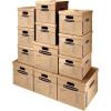 imageBankers Box Classic Moving Box 12 Pack Kit Reinforced Handles TapeFree Assembly Box with Lid 8 Small and 4 Medium Boxes 7716401Assorted Kit