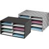 imageBankers Box Decorative Eight Compartment Literature Sorter Letter BlackWhite Brocade 6170301Brocade