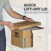 imageBankers Box Large Classic Moving Box 5 Pack Reinforced Handles TapeFree Assembly Box with Lid 21in x 17in x 17in 771820110 Pack