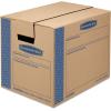 imageBankers Box Large Prime Moving Box 6 Pack Reinforced Handles TapeFree Assembly Attached Lid 18in x 18in x 24in 0062904Small