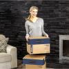 imageBankers Box Large Prime Moving Box 6 Pack Reinforced Handles TapeFree Assembly Attached Lid 18in x 18in x 24in 0062904Small
