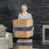 imageBankers Box Large Prime Moving Box 6 Pack Reinforced Handles TapeFree Assembly Attached Lid 18in x 18in x 24in 0062904Small