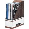imageBankers Box Magazine File Holders Oversized Letter Wood Grain 12 Pack 07224Wood Grain