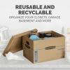 imageBankers Box Medium Classic Moving Box 8 Pack Reinforced Handles TapeFree Assembly Box with Lid 19in x 145in x 155in 77172018Pk