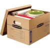imageBankers Box Small Classic Moving Box 10 Pack Reinforced Handles TapeFree Assembly Box with Lid 15in x 12in x 10in 7714203