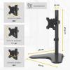 imageFellowes 8044001 Professional Series FreeStanding Stacked Monitor Mount Adjustable Computer Monitor Stand for 2 Monitors with Dual Monitor Arms 32 Inch Monitor CapacityFrench