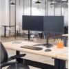 imageFellowes 8044001 Professional Series FreeStanding Stacked Monitor Mount Adjustable Computer Monitor Stand for 2 Monitors with Dual Monitor Arms 32 Inch Monitor CapacityDouble Arm