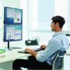 imageFellowes 8044001 Professional Series FreeStanding Stacked Monitor Mount Adjustable Computer Monitor Stand for 2 Monitors with Dual Monitor Arms 32 Inch Monitor CapacityDouble Stacking Arm