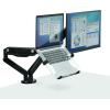 imageFellowes 8044101 Adjustable Laptop Stand for Desk with Dual Monitor Arm 17 Inch Monitor Capacity