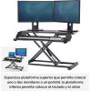 imageFellowes Corsivo Height Adjustable Standing Desk Sit to Stand Gas Spring Riser Converter Tabletop Workstation Desk Riser 8091001Corsivo