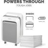 imageFellowes LX21M 16 Sheet P4 MicroCut Heavy Duty Paper Shredder for Office 100 Jam Proof White