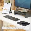 imageFellowes Mouse Mat with NonSlip Rubber Base  Mouse Pad with Antibacterial Protection  Suitable for Both Optical and Laser Mice  199 x 232 x 2mm  BlackSilver