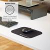 imageFellowes Mouse Mat with NonSlip Rubber Base  Mouse Pad with Antibacterial Protection  Suitable for Both Optical and Laser Mice  199 x 232 x 2mm  BlackSilver