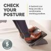 imageFellowes Office Suites Adjustable Footrest with Microban Protection BlackSilver 8035001Music