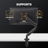 imageFellowes Platinum Series Single Monitor Arm for 40Inch Monitors Full Motion 360 Rotation VESA Mount with Grommet or Clamp USB Ports Ergonomic Black 8043301Single