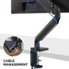 imageFellowes Platinum Series Single Monitor Arm for 40Inch Monitors Full Motion 360 Rotation VESA Mount with Grommet or Clamp USB Ports Ergonomic Black 8043301Single
