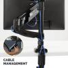 imageFellowes Platinum Series Triple Monitor Arm for 27Inch Monitors Full Motion 360 Rotation VESA Mount with Grommet or Clamp USB Ports Ergonomic Black 8042601Silver or Dark Grey