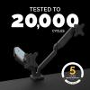 imageFellowes Platinum Series Triple Monitor Arm for 27Inch Monitors Full Motion 360 Rotation VESA Mount with Grommet or Clamp USB Ports Ergonomic Black 8042601Black