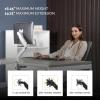 imageFellowes Platinum Series Triple Monitor Arm for 27Inch Monitors Full Motion 360 Rotation VESA Mount with Grommet or Clamp USB Ports Ergonomic Black 8042601White