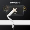 imageFellowes Platinum Series Triple Monitor Arm for 27Inch Monitors Full Motion 360 Rotation VESA Mount with Grommet or Clamp USB Ports Ergonomic Black 8042601White