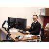 imageFellowes Platinum Series Triple Monitor Arm for 27Inch Monitors Full Motion 360 Rotation VESA Mount with Grommet or Clamp USB Ports Ergonomic Black 8042601Black