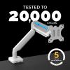 imageFellowes Platinum Series Triple Monitor Arm for 27Inch Monitors Full Motion 360 Rotation VESA Mount with Grommet or Clamp USB Ports Ergonomic Black 8042601White