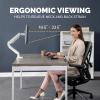 imageFellowes Platinum Series Triple Monitor Arm for 27Inch Monitors Full Motion 360 Rotation VESA Mount with Grommet or Clamp USB Ports Ergonomic Black 8042601White