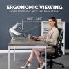 imageFellowes Platinum Series Triple Monitor Arm for 27Inch Monitors Full Motion 360 Rotation VESA Mount with Grommet or Clamp USB Ports Ergonomic Black 8042601White
