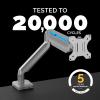 imageFellowes Platinum Series Triple Monitor Arm for 27Inch Monitors Full Motion 360 Rotation VESA Mount with Grommet or Clamp USB Ports Ergonomic Black 8042601Silver