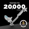imageFellowes Platinum Series Triple Monitor Arm for 27Inch Monitors Full Motion 360 Rotation VESA Mount with Grommet or Clamp USB Ports Ergonomic Black 8042601Silver