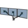 imageFellowes Platinum Series Triple Monitor Arm for 27Inch Monitors Full Motion 360 Rotation VESA Mount with Grommet or Clamp USB Ports Ergonomic Black 8042601Black