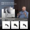 imageFellowes Platinum Series Triple Monitor Arm for 27Inch Monitors Full Motion 360 Rotation VESA Mount with Grommet or Clamp USB Ports Ergonomic Black 8042601Silver
