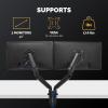 imageFellowes Platinum Series Triple Monitor Arm for 27Inch Monitors Full Motion 360 Rotation VESA Mount with Grommet or Clamp USB Ports Ergonomic Black 8042601Black