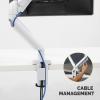 imageFellowes Platinum Series Triple Monitor Arm for 27Inch Monitors Full Motion 360 Rotation VESA Mount with Grommet or Clamp USB Ports Ergonomic Black 8042601White
