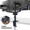 imageFellowes Platinum Series Triple Monitor Arm for 27Inch Monitors Full Motion 360 Rotation VESA Mount with Grommet or Clamp USB Ports Ergonomic Black 8042601Black